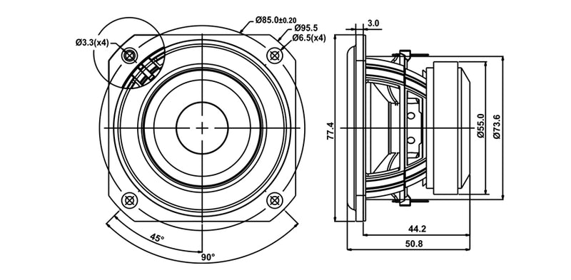 [SB Acoustics] 3" SB10PGC21-4 / Fiberglass-2