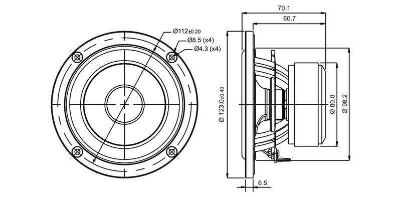 [SB Acoustics] 4" SB12CACS25-8 / Ceramic-2