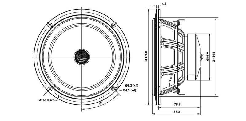 [SB Acoustics] 6" SB16PFCR25-4-COAX-2